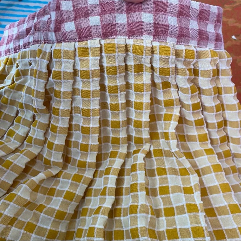 Lisa Says Gah Meg Plaid Mini Skirt from Nuuly Two Tone Plaid A Line Medium 29-30